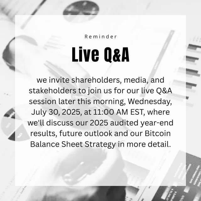 Please follow the link in our latest news release for the meeting details! Alternatively, you can find it on X, or Facebook!