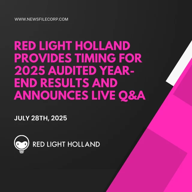 We hope to see our valued shareholders at the Q&A this Wednesday at 11 am ET! #redlight #undergroundtomainstream #redlightholland